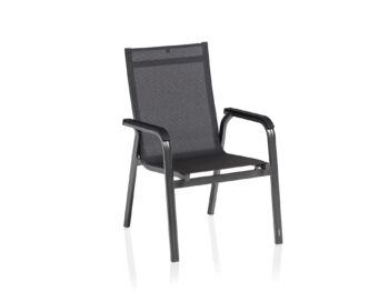 Basic+ Premium záhradná jedálenská stolička antracitová