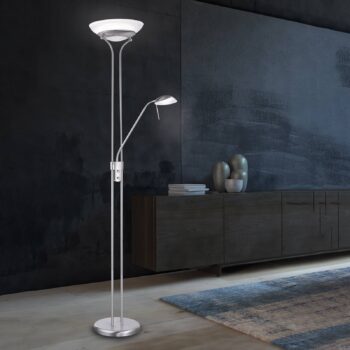 Bazénová stojacia lampa LED s ramenom na čítanie, funkcia CCT