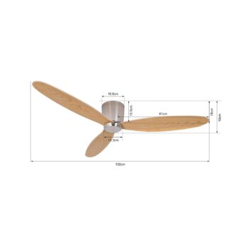 Beacon stropný ventilátor Airfusion Radar teak Ø 132 cm tichý