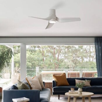 Beacon stropný ventilátor s osvetlením Nautica, biely, tichý