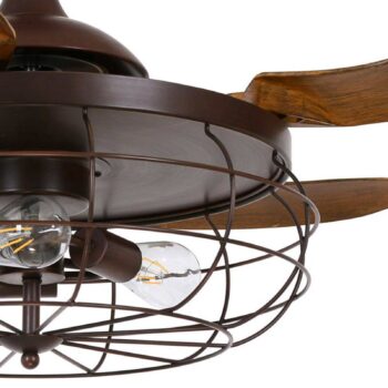 Beacon stropný ventilátor svetlo Fanaway Industri hnedý tichý
