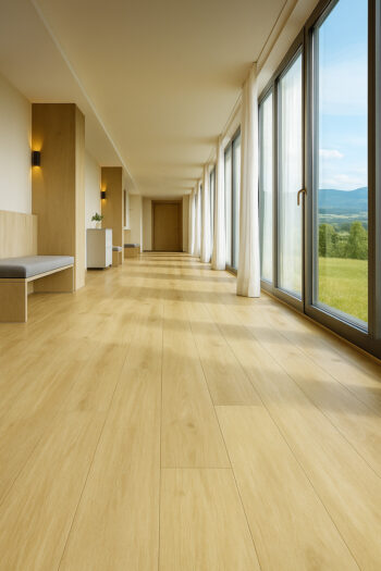 Beauflor, PVC podlaha - lino Texalino Supreme 216 Stamford Oak - dub, na mieru, šíře 2m,3m,4m, žltá, filc, chodba / predsieň