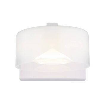 Belinda LED nástenné svetlo, biele, šírka 15 cm, sklo