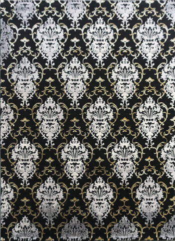 Berfin Dywany, Kusový koberec Elite 23282 Black Gold, 80x150, čiernobiela, obývacia izba