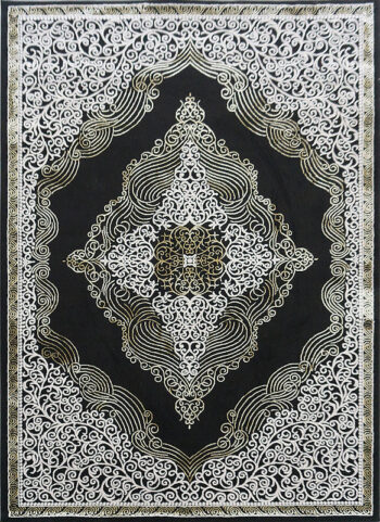 Berfin Dywany, Kusový koberec Elite 3935 Black Gold, 60x100, čierna, kancelária