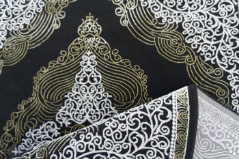 Berfin Dywany, Kusový koberec Elite 3935 Black Gold, 80x150, čierna, kancelária