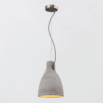 Betónová závesná LED lampa Lenna v sivej farbe