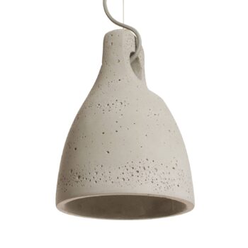 Betónová závesná LED lampa Lenna v sivej farbe