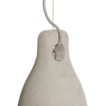 Betónová závesná LED lampa Lenna v sivej farbe