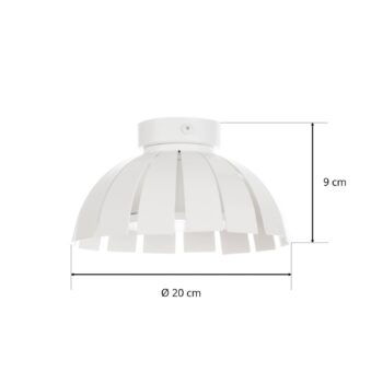 Biele dizajnové stropné svietidlo LED Loto, 20 cm
