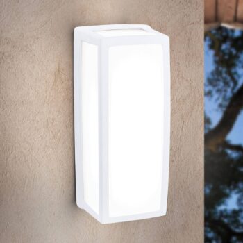 Biele vonkajšie LED svietidlo Bob hliník IP54