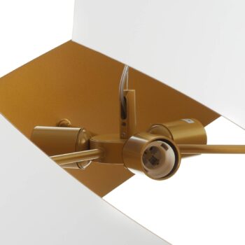 Bielo-zlatá závesná lampa Ella s vysokou kvalitou