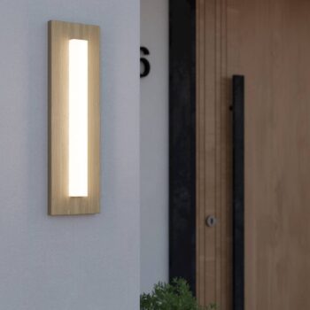 Bitetto LED vonkajšie nástenné svietidlo, plast, vzhľad dreva