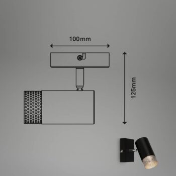 Bodové svetlá Plek GU10 čierna/strieborná 1-pl.