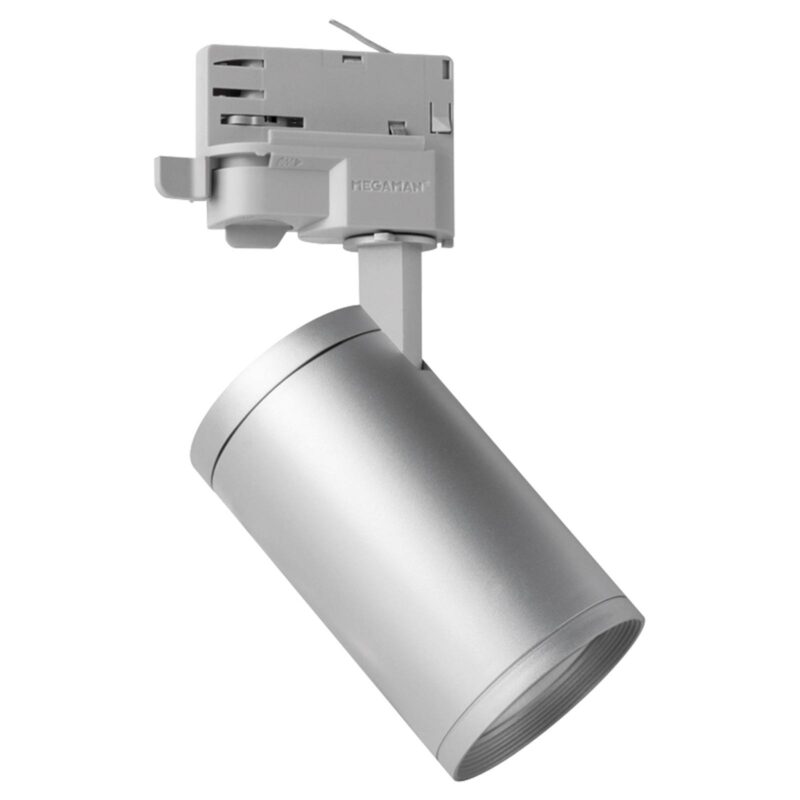 Bodové svetlo Mora GU10 3fázová koľajnica striebro Bodové svetlo Mora GU10 3fázová koľajnica striebro