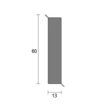 Bolta, Soklová lišta Q12 hladká biela 2,5m, 2500x60x13mm, biela