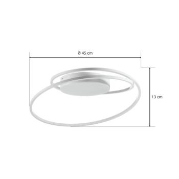 Bopp stropné LED svietidlo At v bielej 45 cm