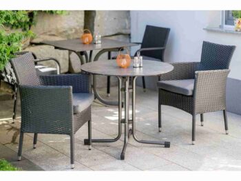 Boulevard sklápací stôl  Ø80 cm antracitový