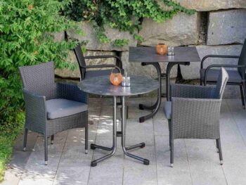Boulevard sklápací stôl  Ø80 cm antracitový