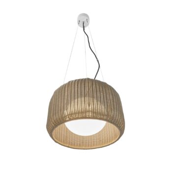 Bover LED vonkajšia závesná lampa Fora S, prírodná biela/béžová, Ø 50 cm