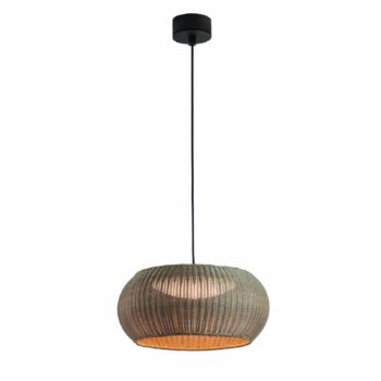 Bover LED závesné svietidlo Perris, hnedá/hnedá, Ø 47 cm