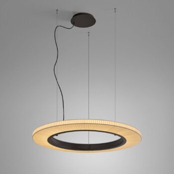 Bover LED závesné svietidlo Roda S/90, hnedá/krémová farba, 1-10V