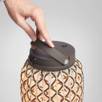 Bover Nans M/21/R stolová LED lampa batérie, hnedá