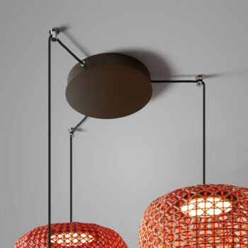 Bover Nans S/3L LED svietidlo, 3-pl., červená
