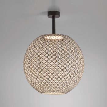 Bover Nans Sphere PF/80 LED vonkajšie stropné svietidlo hnedé