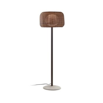 Bover terasová lampa Fora P, grafitovo hnedá/hnedá, výška 165 cm,