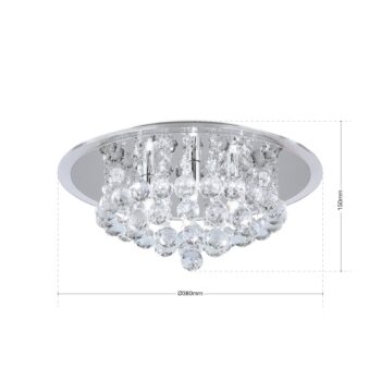 Brilantné stropné svietidlo DESPINA 38 cm