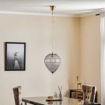 By Rydéns Amadeus závesná lampa, antika sklo dekór