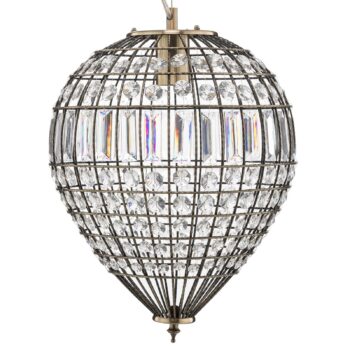 By Rydéns Amadeus závesná lampa, antika sklo dekór