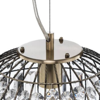 By Rydéns Amadeus závesná lampa, antika sklo dekór