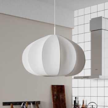 By Rydéns Ebba závesné svetlo, biele, Ø 60 cm, tkanina, E14