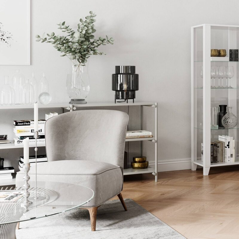 By Rydéns Ebbot stolová lampa, dymovo sivá, Ø 26,5 cm By Rydéns Ebbot stolová lampa, dymovo sivá, Ø 26,5 cm