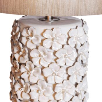 By Rydéns Fiore stolová lampa, béžová, keramika, výška 54 cm