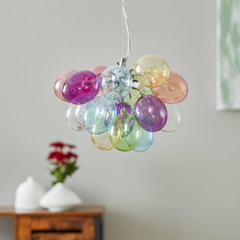 By Rydéns Gross sklená závesná lampa farebná 30 cm