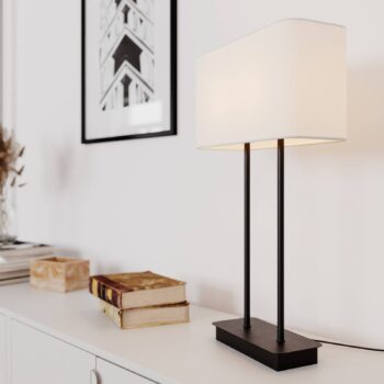 By Rydéns Luton stolná lampa, biela/čierna, 56 cm