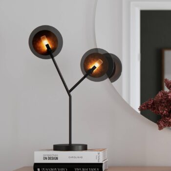 By Rydéns Turno stolová lampa, čierna, 2-plameňová