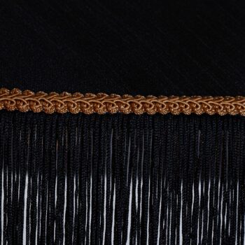 By Rydéns závesné svetlo Francis, čierna farba, Ø 60 cm, textil