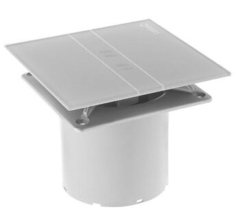 CATA - E-100 GSTH kúpeľňový ventilátor axiálny s automatom, 4W/8W,potrubie 100,striebo 00900600