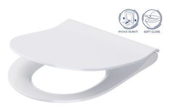 CERSANIT - SET 743 závesná misa CITY OVAL NEW CLEAN ON vrátane sedátka duroplast K701-104