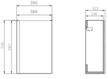 CERSANIT - SET 971 MODUO 40 BIELA DSM (skrinky + UMÝVADLO) S801-218-DSM