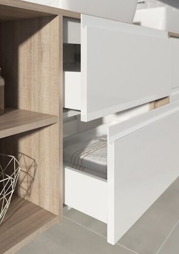 CERSANIT - SET 983 MODUO SLIM 50 BIELA DSM (SKRINKA + UMÝVADLO) S801-229-DSM