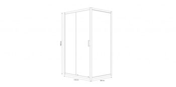 CERSANIT - SPRCHOVÝ KÚT OBDĹŽNIK 120x90X190 TRANSPARENT SKLO S154-004