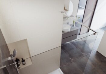 CERSANIT - Sprchová zástena WALK-IN MILLE CHROM 120x200, číre sklo S161-002