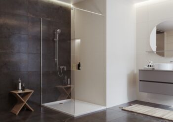 CERSANIT - Sprchová zástena WALK-IN MILLE CHROM 120x200, číre sklo S161-002