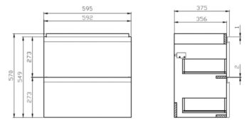CERSANIT - UMÝVADLOVÁ SKRINKA MODUO SLIM 60 BIELA S929-004