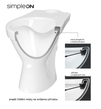 CERSANIT - WC KOMBI 698 CERSANIA II. SIMPLEON 010 3/6L+DUROPLAST SEDADLO SOFTCLOSE K11-2339
